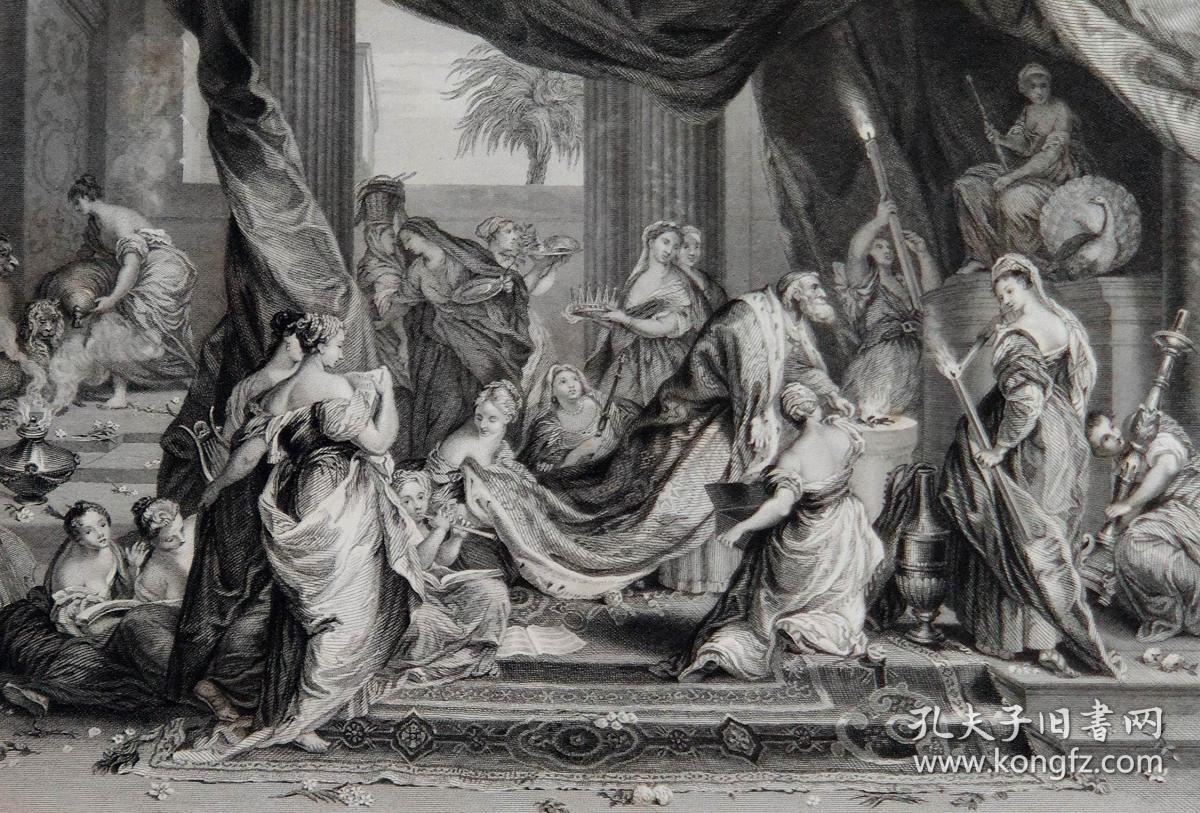 1866年圣经题材钢板画系列—《晚年所罗门的荒淫》 "nicolas vleug