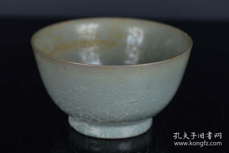 宋代汝窑 天青釉 窑裂 碗 笔洗
