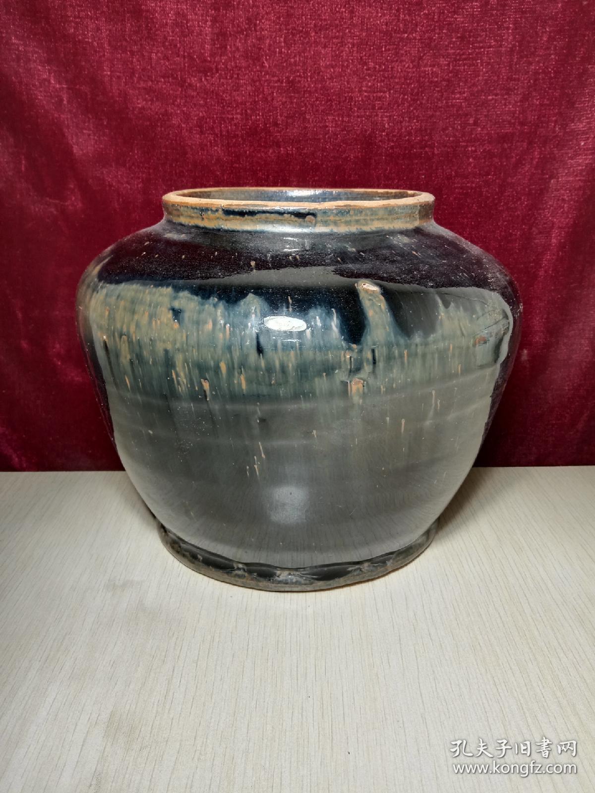老瓷器高古瓷器辽金黑釉天目瓷罐