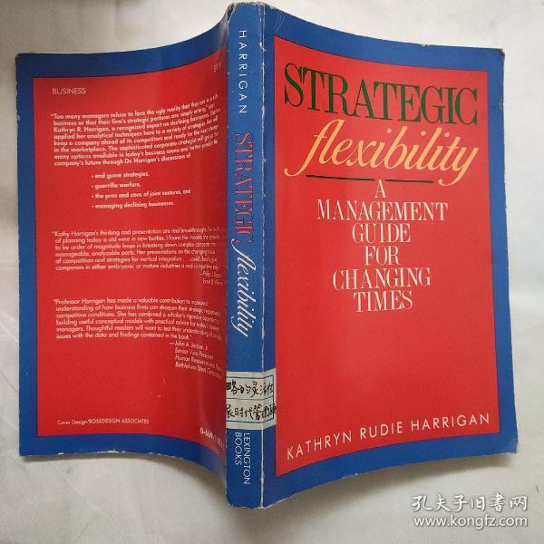 英文原版书:strategic flexibility:a management guide for changing