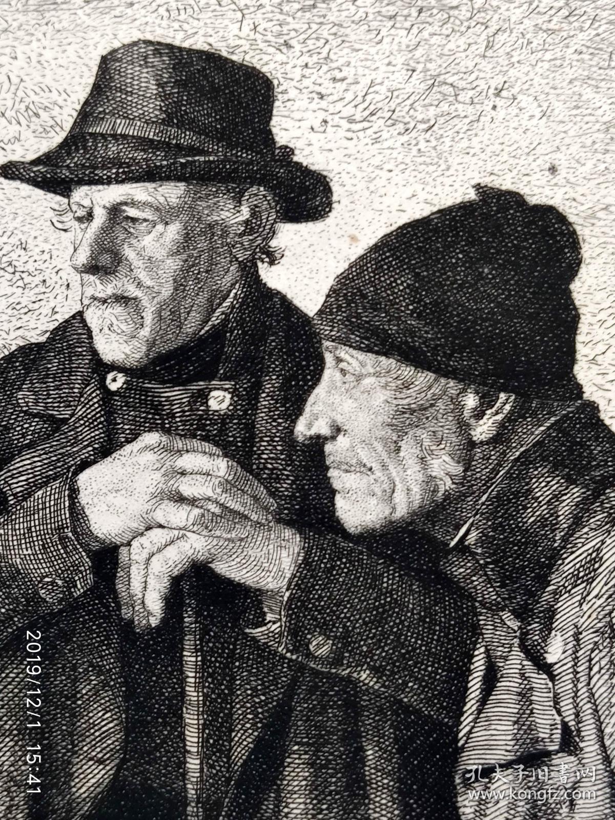 【大英博物馆藏画】1879年法国蚀刻铜版画《乡村政治家》— 德国画家"