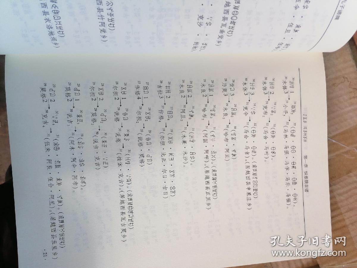 沙马曲比恒惹九子谱牒彝族文字彝汉对译.