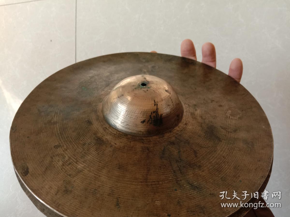 古玩古董收藏民国大铜镲一对