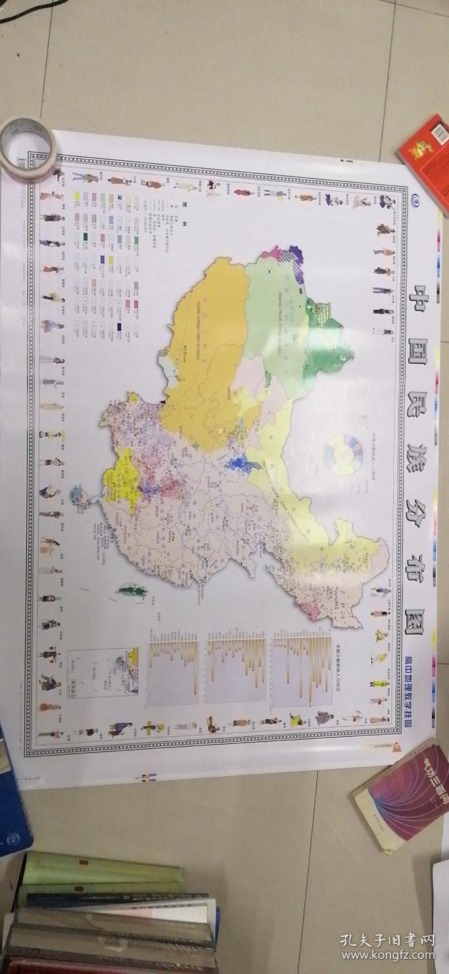 中国民族分布图(高中地理教学挂图)