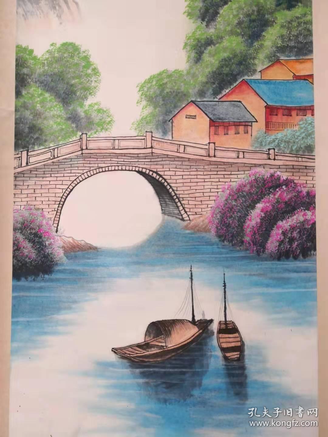 字画收藏古风景画大四尺中堂画手绘画画工精细101109t