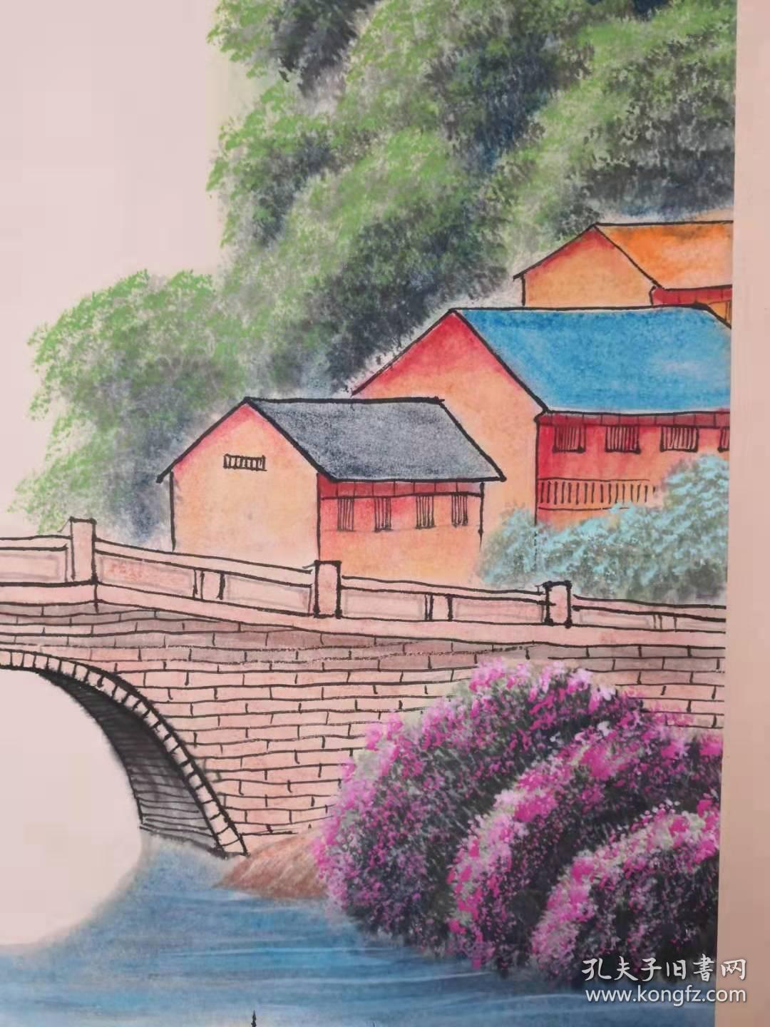 字画收藏古风景画大四尺中堂画手绘画画工精细101109t