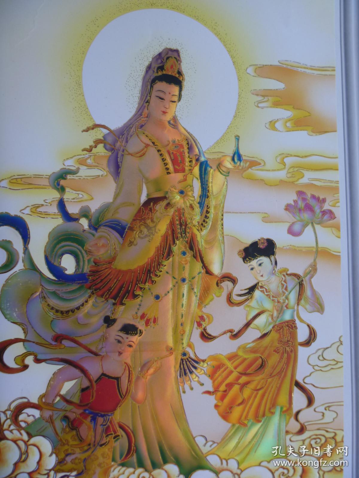 2004观音赐福高级镶金浮雕挂历【70×40厘米】