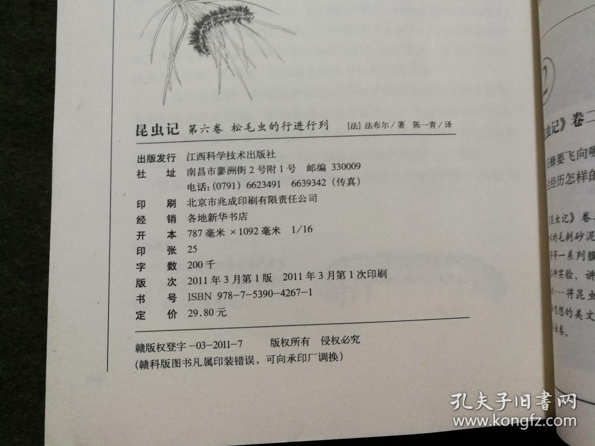 昆虫记(第6卷:第六卷 松毛虫的行进行列