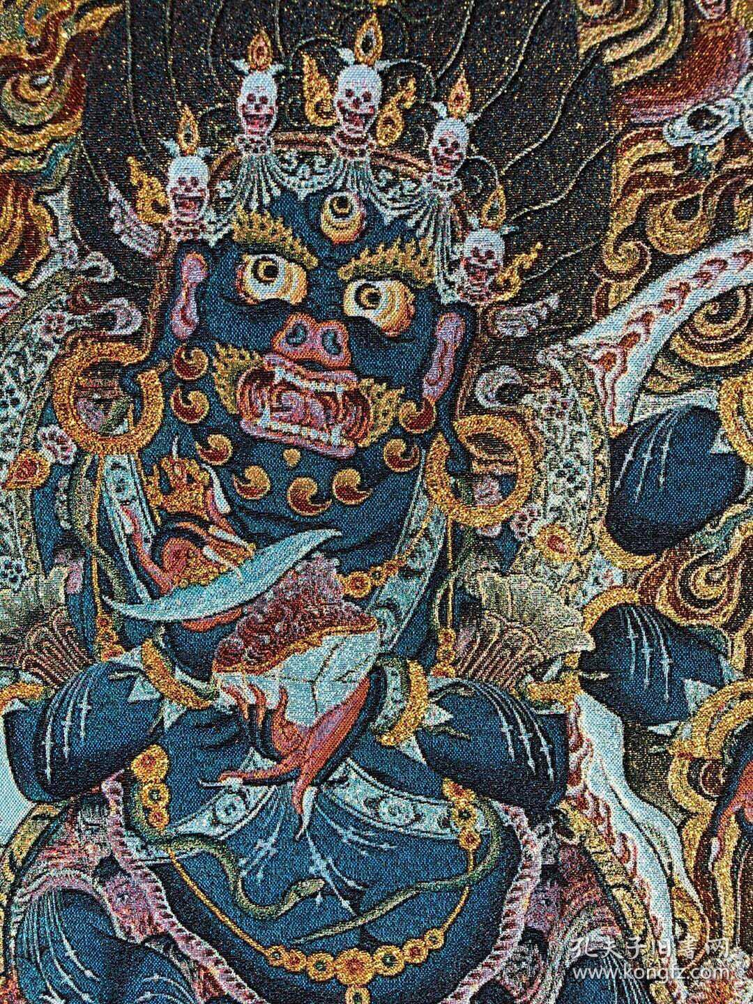 大黑天财神唐卡刺绣