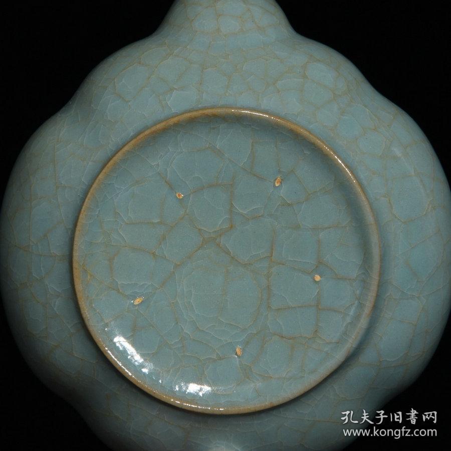 特价秒杀1550元★海外回流■【★★宋汝窑冰裂纹瓜棱壶
