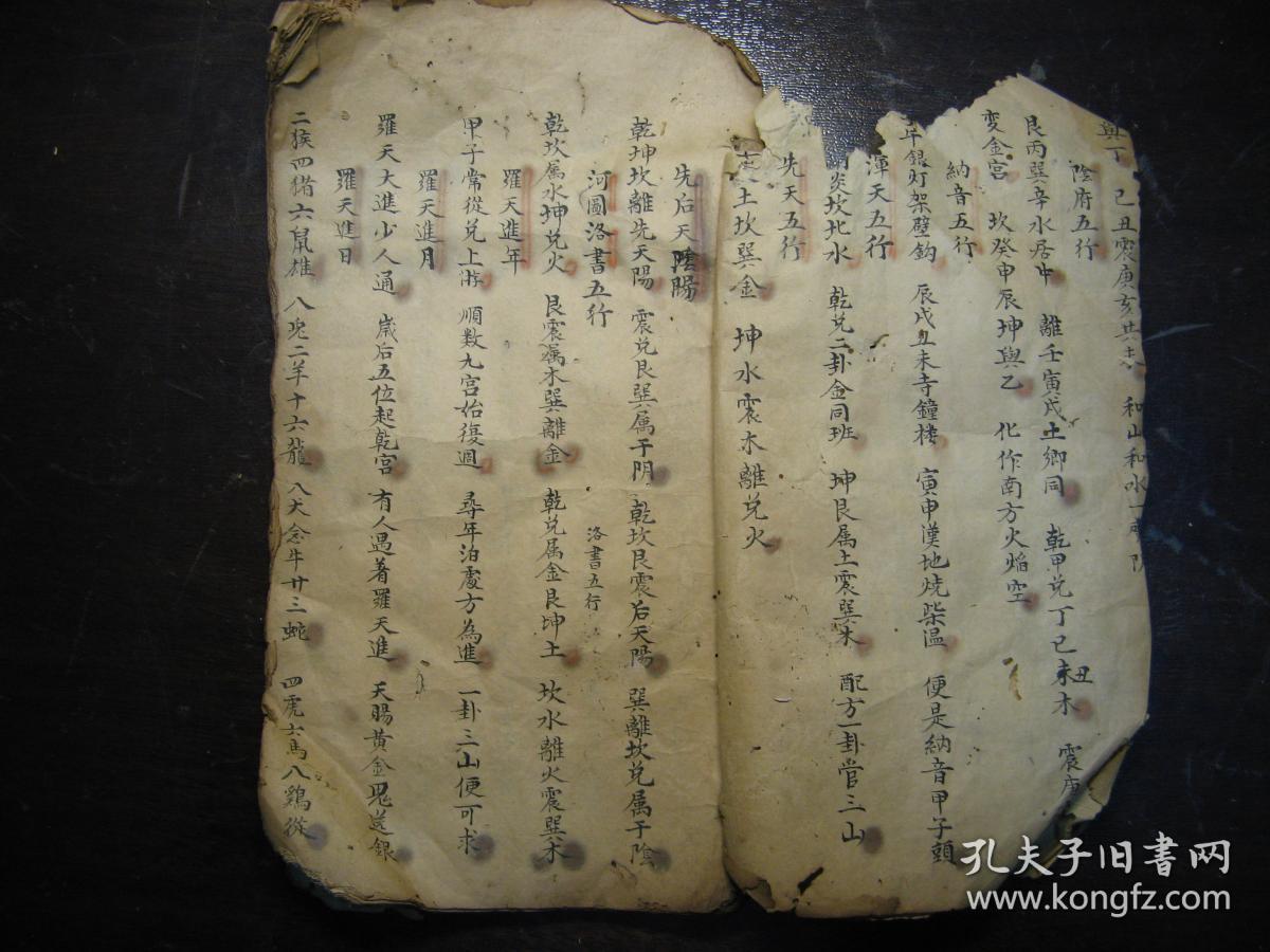 清代风水择日手写本,书写精到