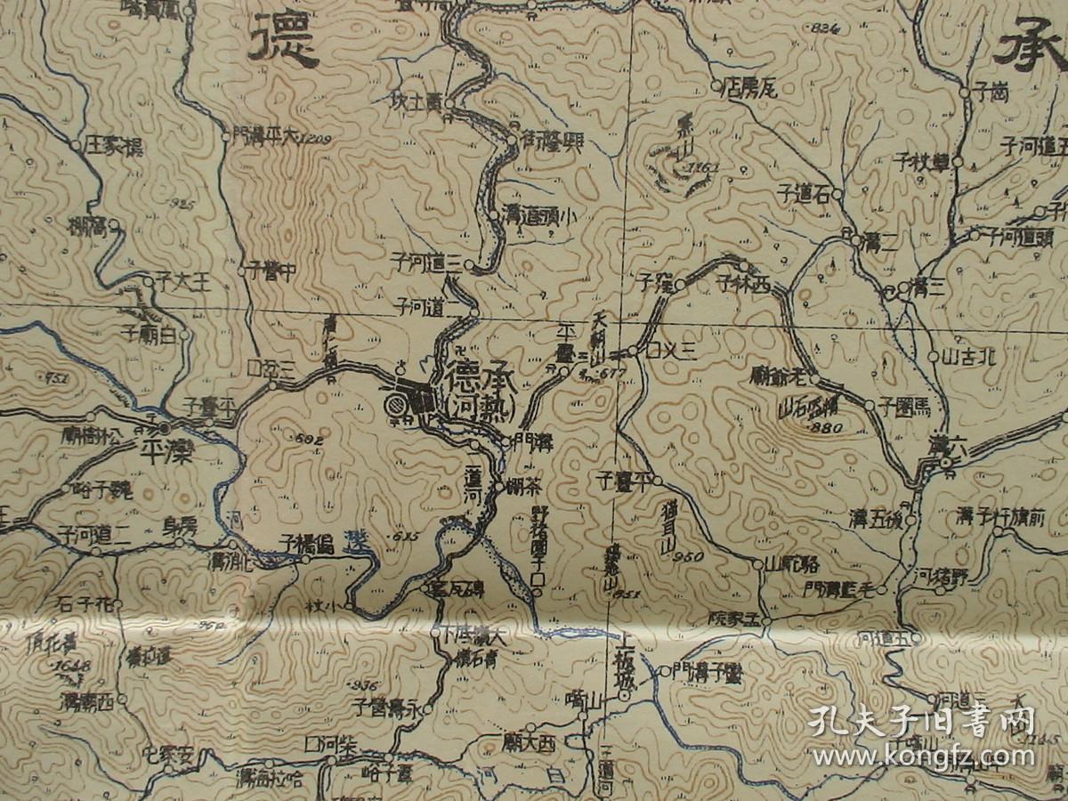 珍稀 民国老地承德古代地图喜峰口地图山海关1949年前宝山永平县地图