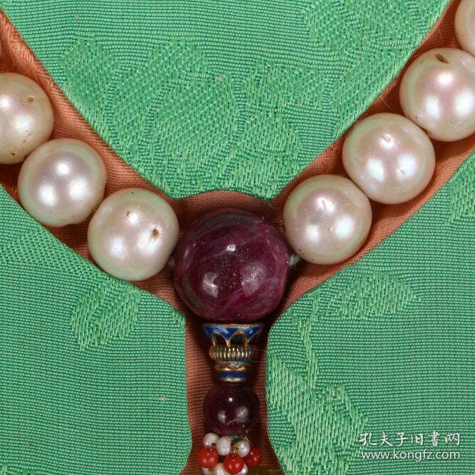 珍珠三十六子手持(红宝石隔珠)