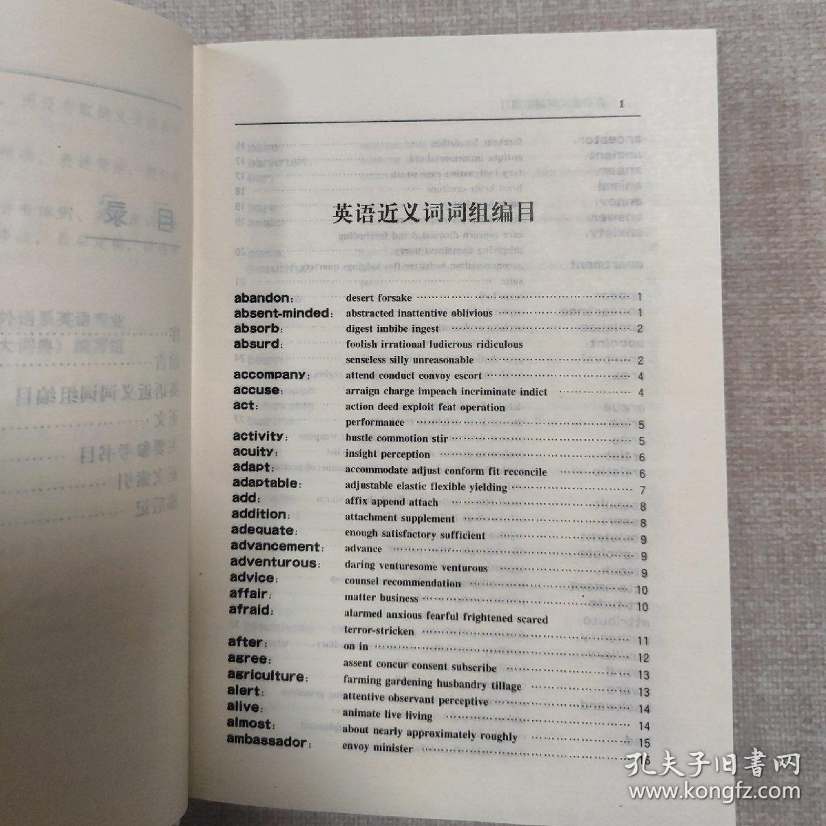 英语近义词大词典