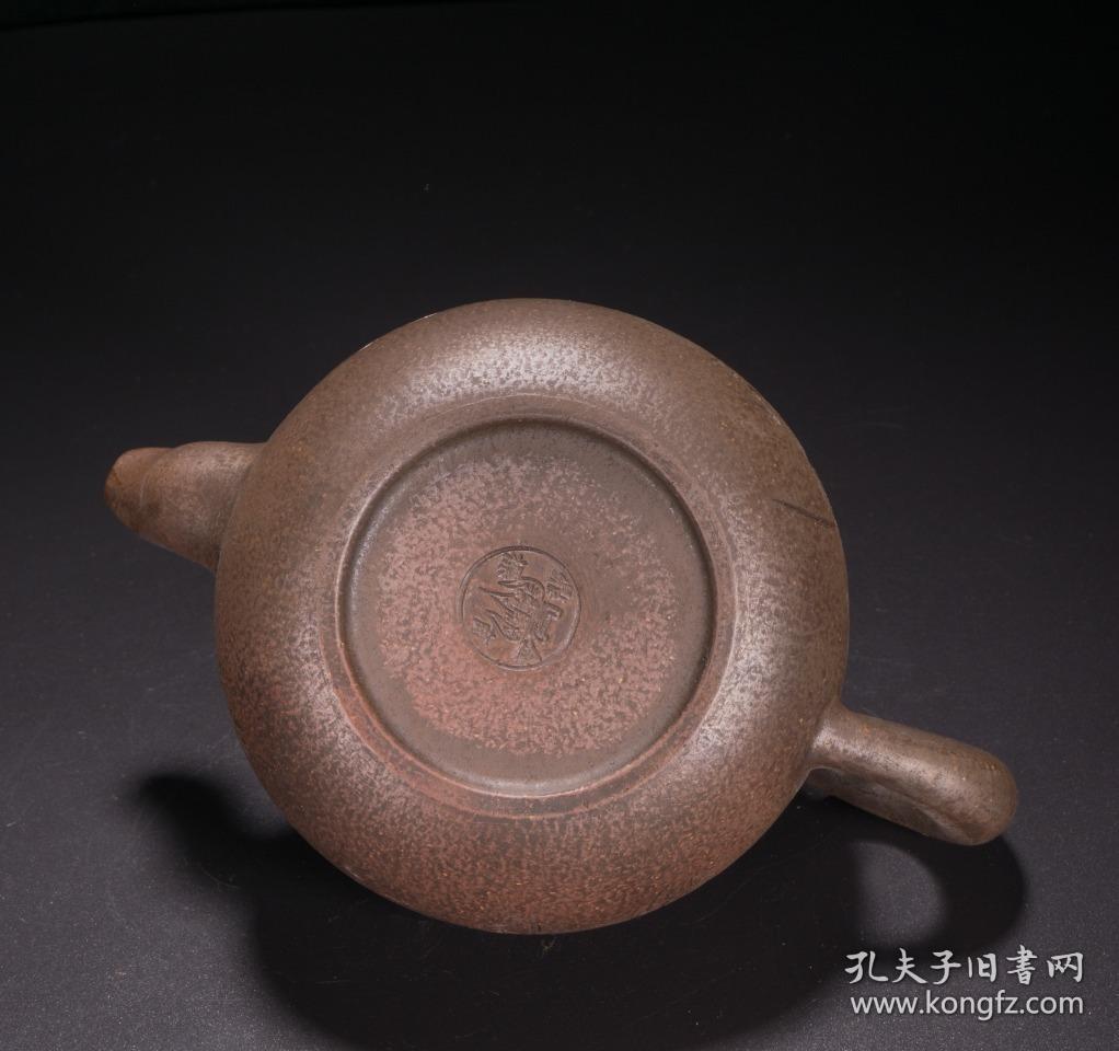 清代:【金鼎商标款诗文紫砂壶】