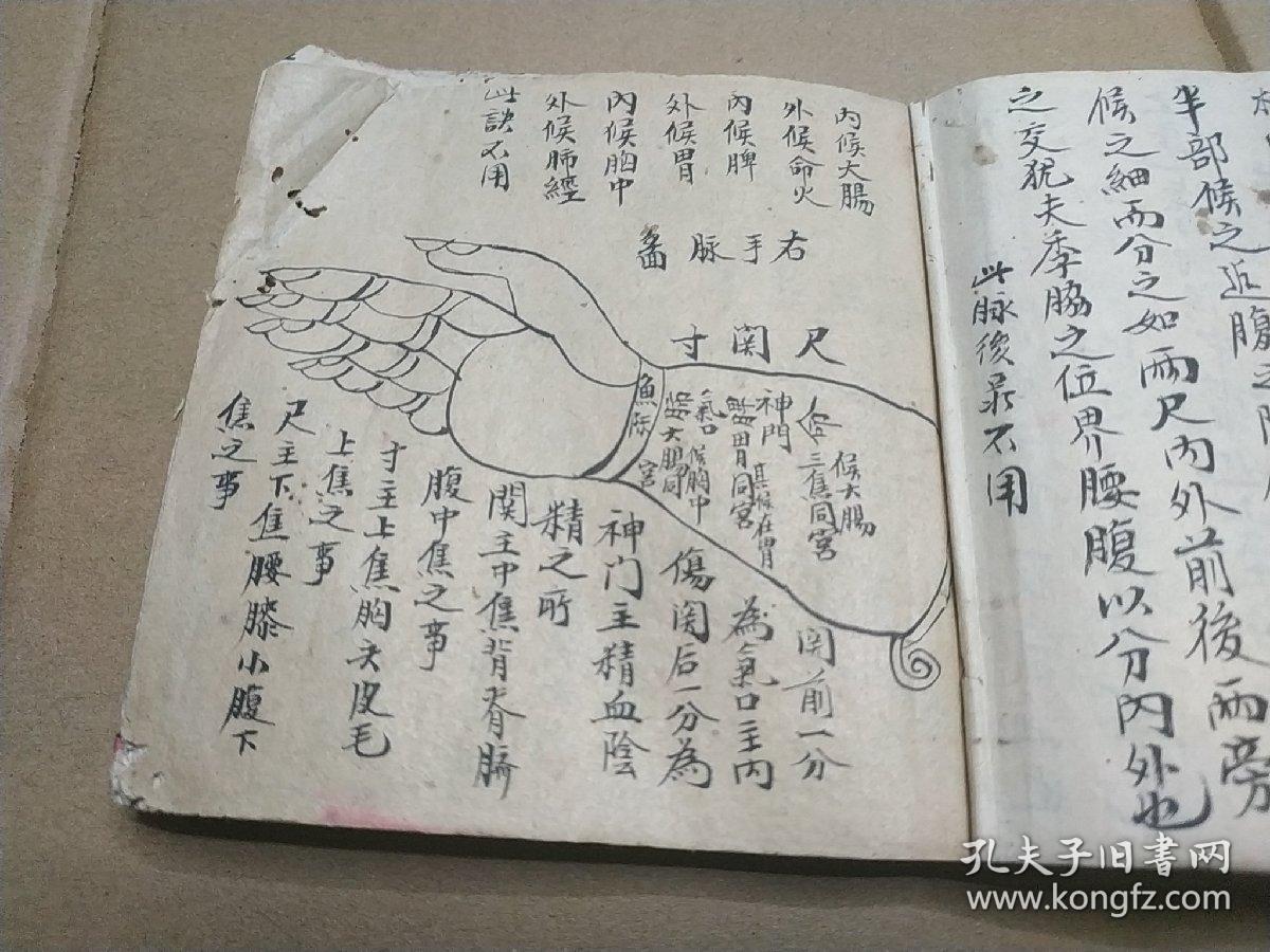 清代名医祖传脉诀论断手稿手抄本脉理稿本一册小开本巨厚一册97个筒子