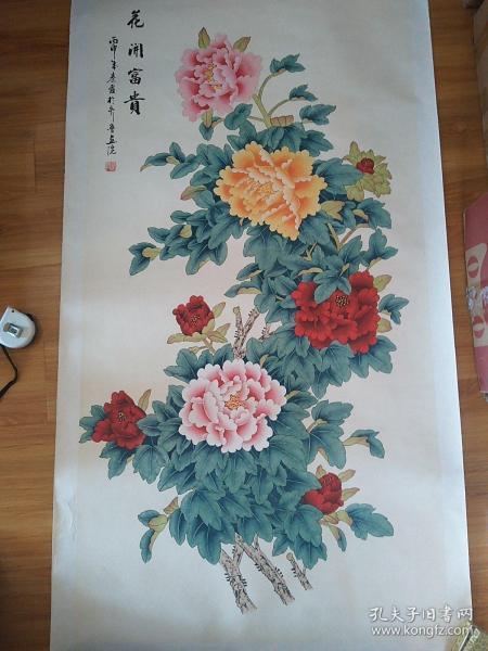 秦霞绘画作品 牡丹花开富贵