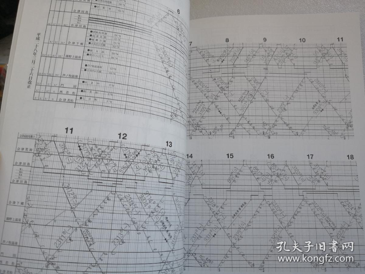 2016年日本东日本中小私铁列车运行图编书