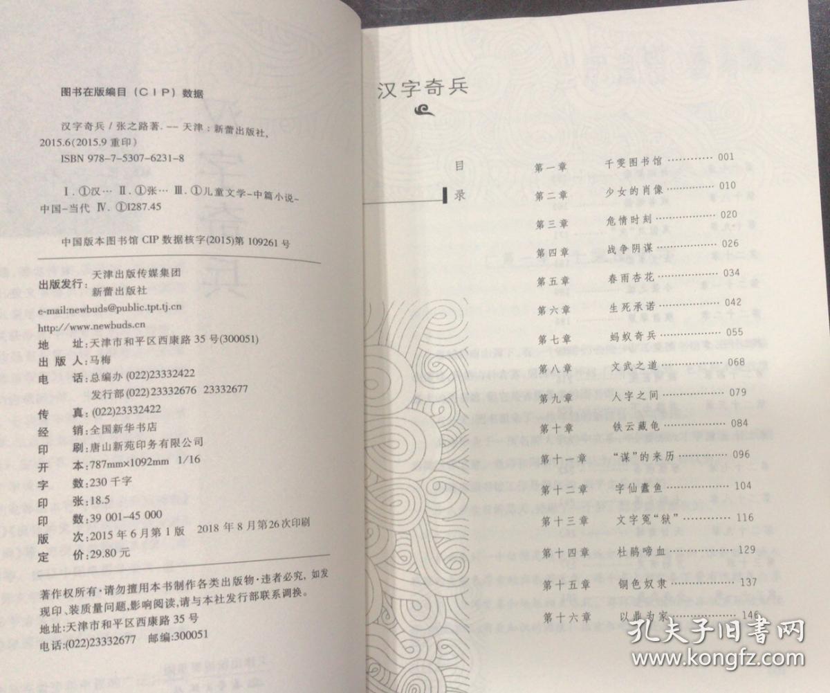汉字奇兵 张之路 著 新蕾出版社 正版库存新书