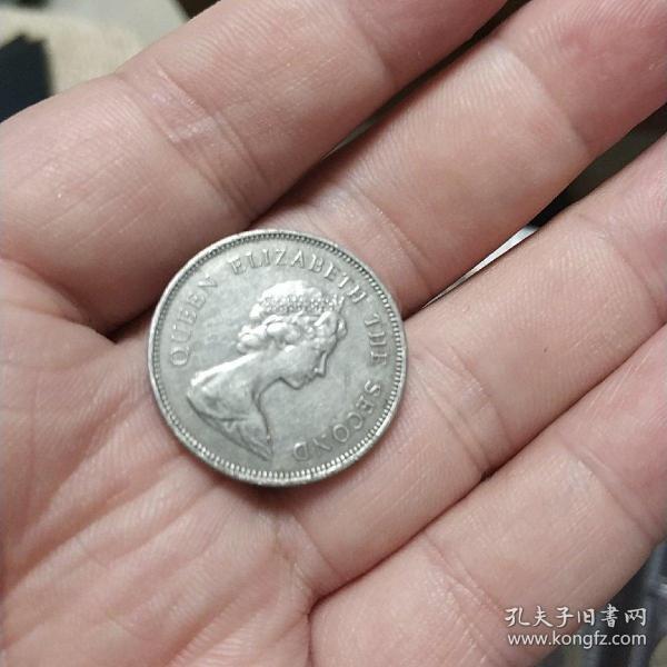 香港硬币一元钱,正面美女头像