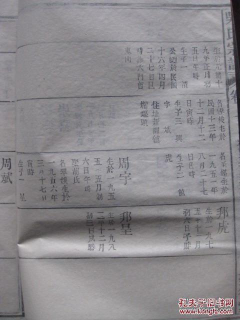 家谱宗谱族谱类:吴氏宗谱[卷十 忠祖支下敬五孟瑶宜字