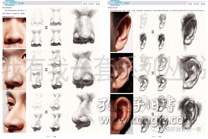 2018宝典素描头像 我有我一套 结构素描篇五官步骤基础范画临摹解析多