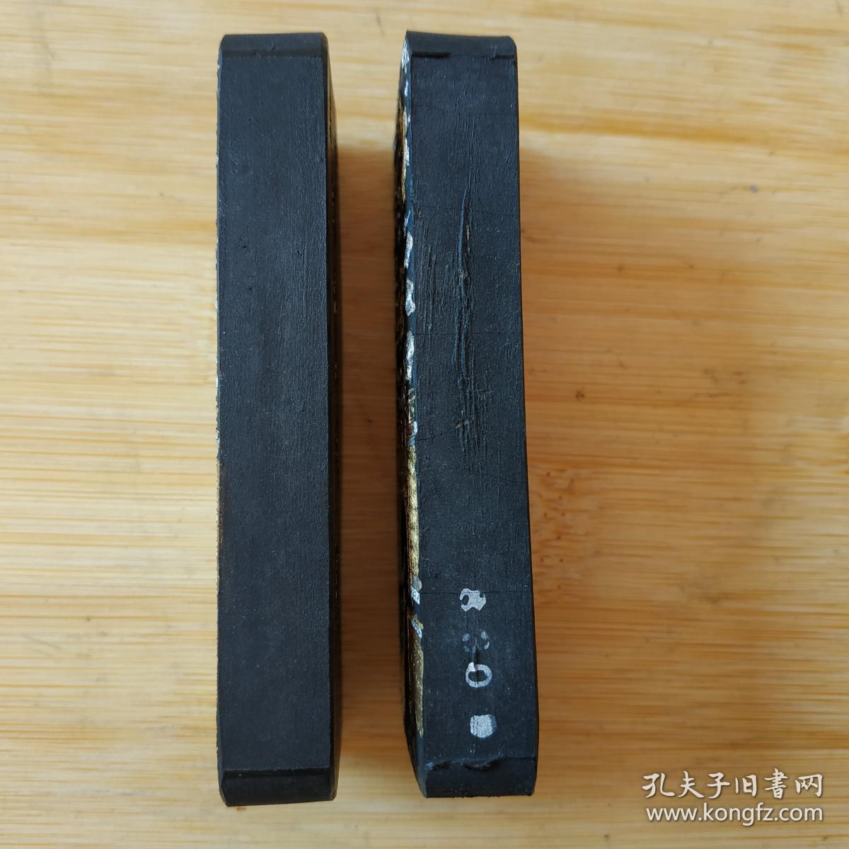 歙县老胡开文墨厂80年代徽墨归昌叶瑞老2两2锭122克老墨锭n568