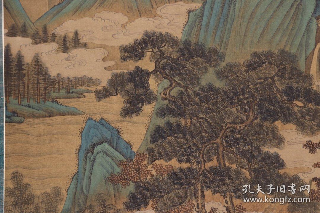 清代董邦达山水风景人物绢本立轴