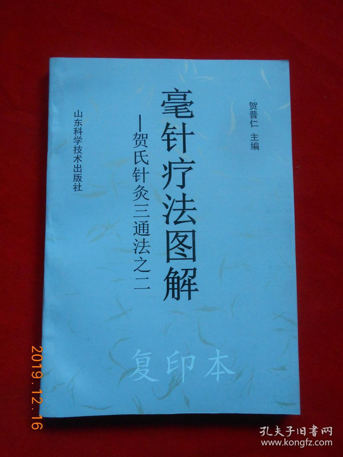 毫针疗法图解:贺氏针灸三通法之二(原版书,品好)
