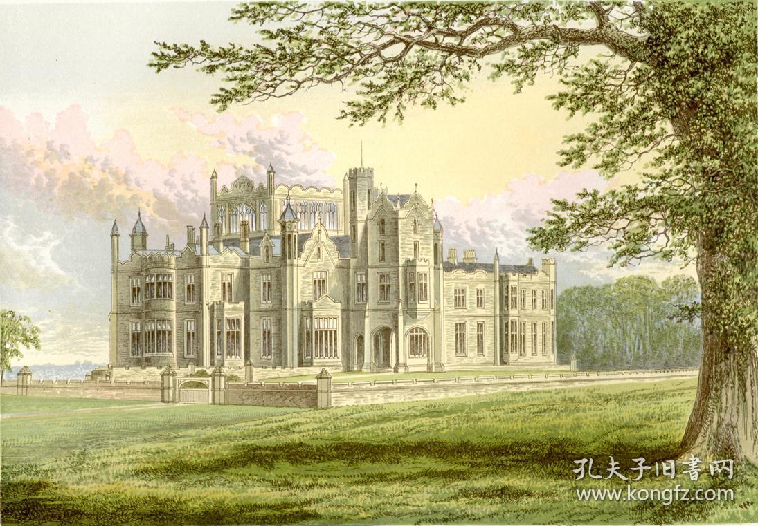 十九世纪英国古典庄园彩色版画集 六卷全(豪华版)