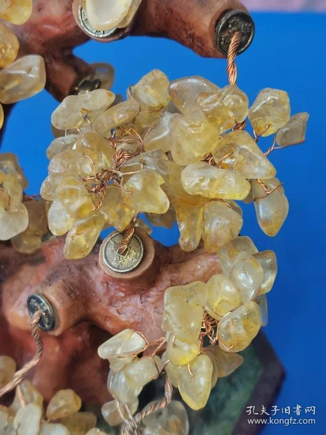纯天然金水晶,发财树