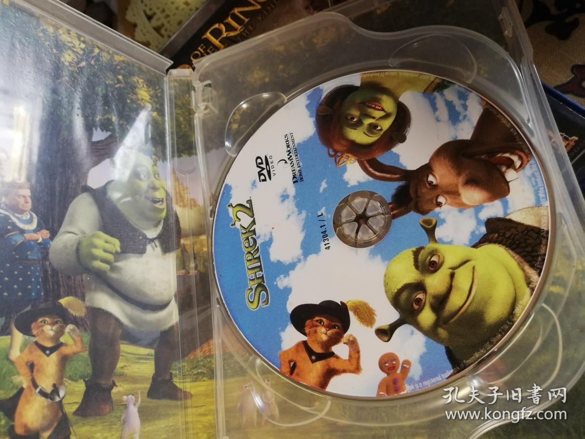 怪物史莱克2dvd 进口原版 缺一张碟 低价处理