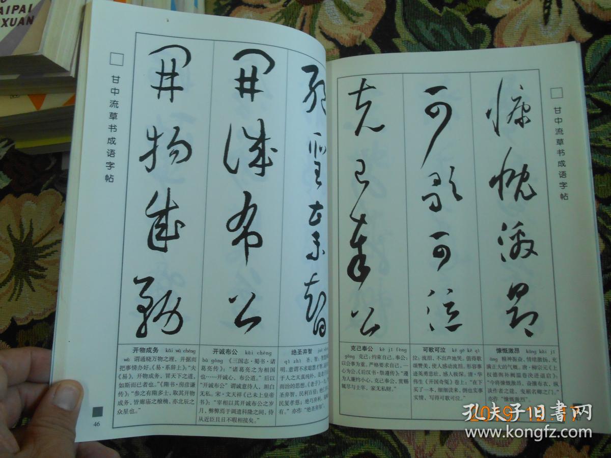当代书法家成语字帖 甘中流草书成语字帖