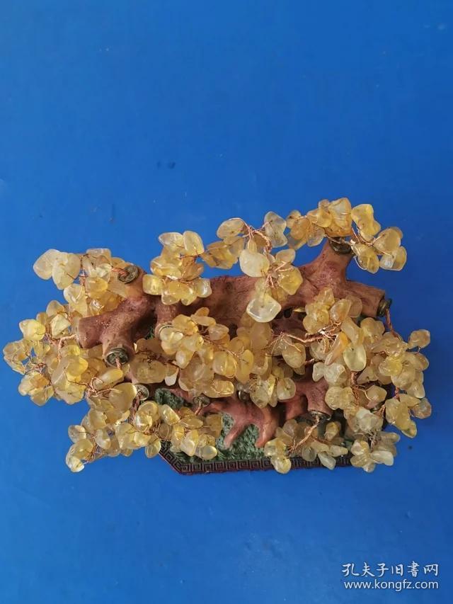 纯天然金水晶,发财树