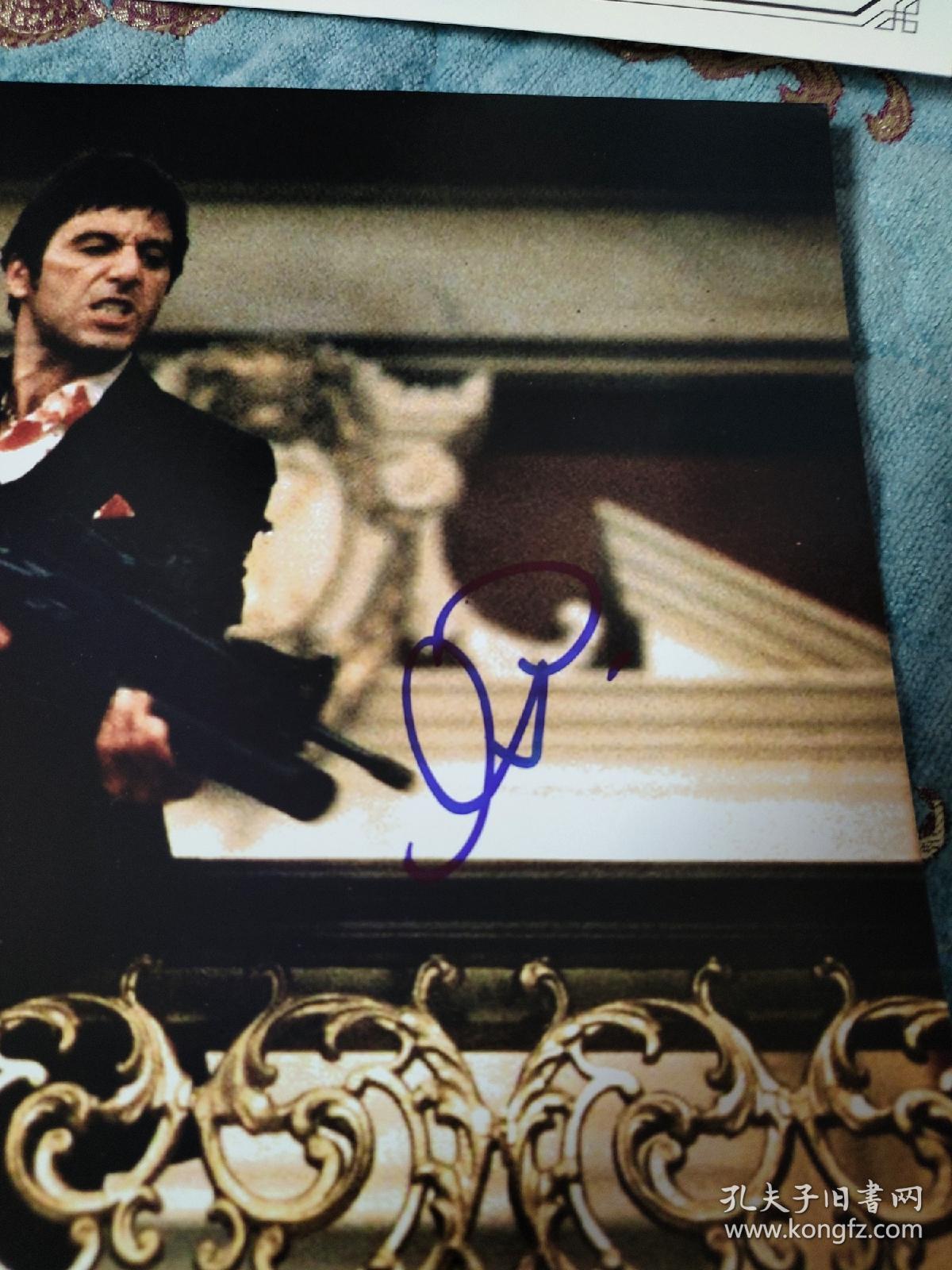 【签名照】阿尔·帕西诺(al pacino)签名 电影剧照一张 带证书