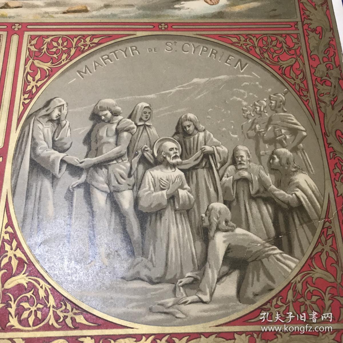 19世纪末大型多彩套印石版画十诫之第六诫665485厘米