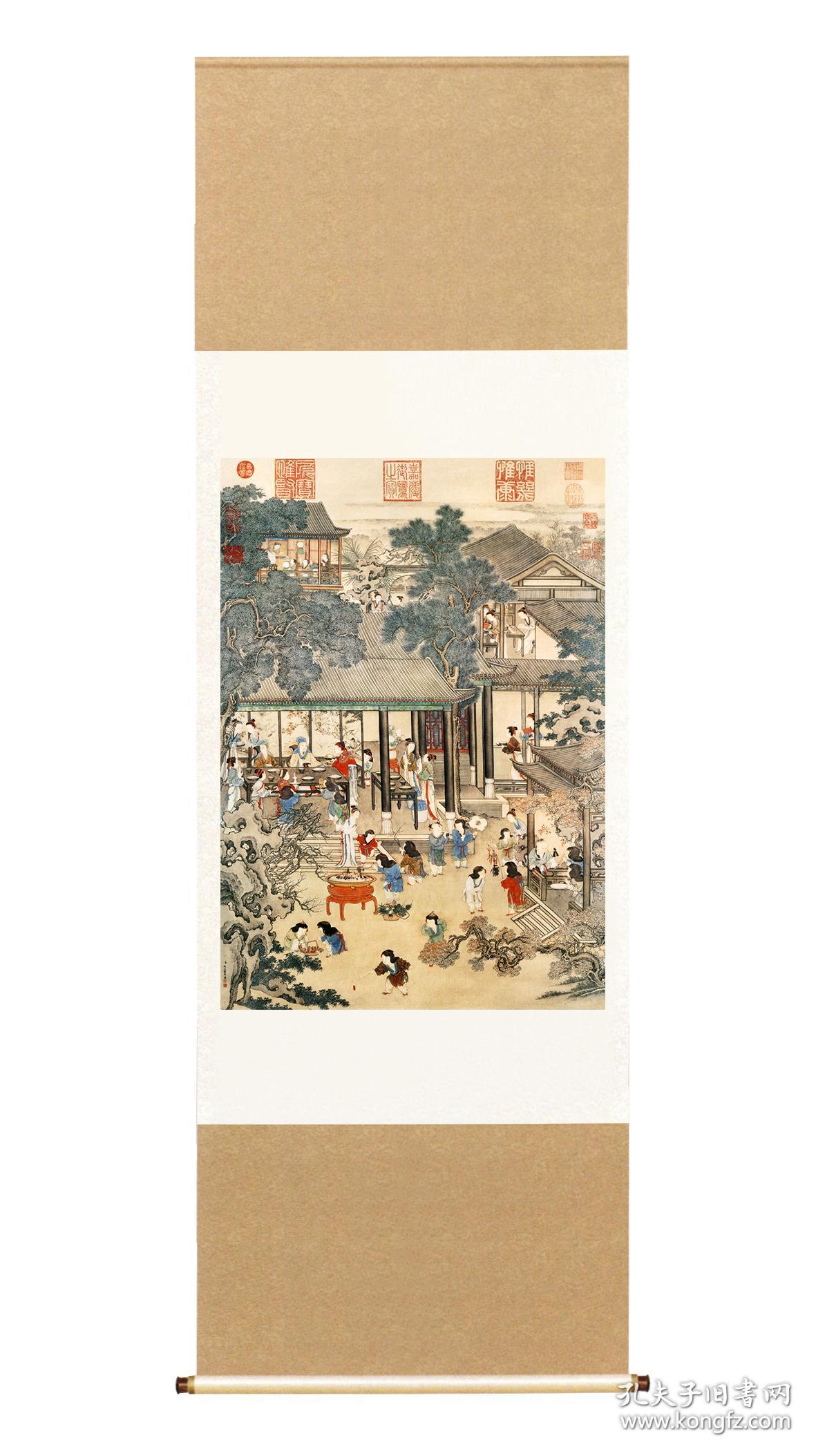 岁朝欢庆图 姚文瀚书画 宫廷书画 装饰画 吉祥装饰画