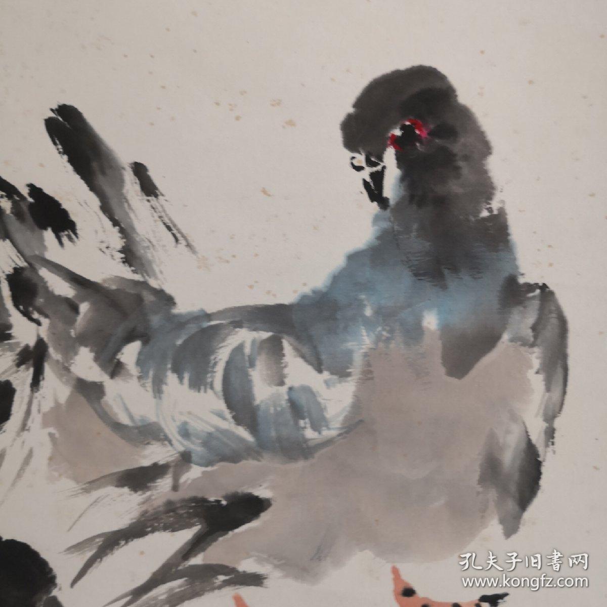 袁晓岑先生鸽子图立轴
