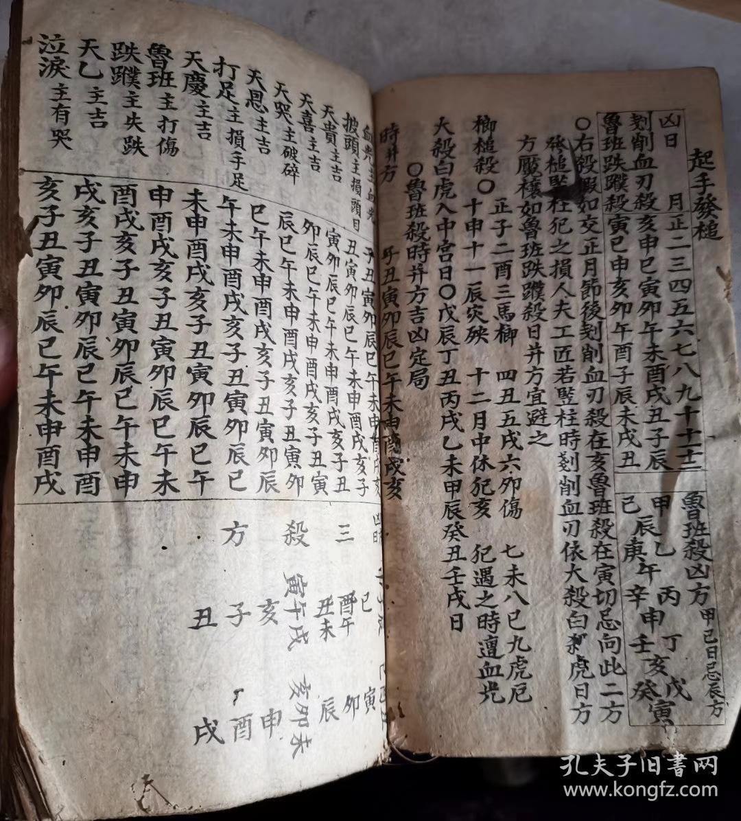 稀见清代手写风水地理手抄秘本《地理阳宅动土平基吉日》一册全,内容