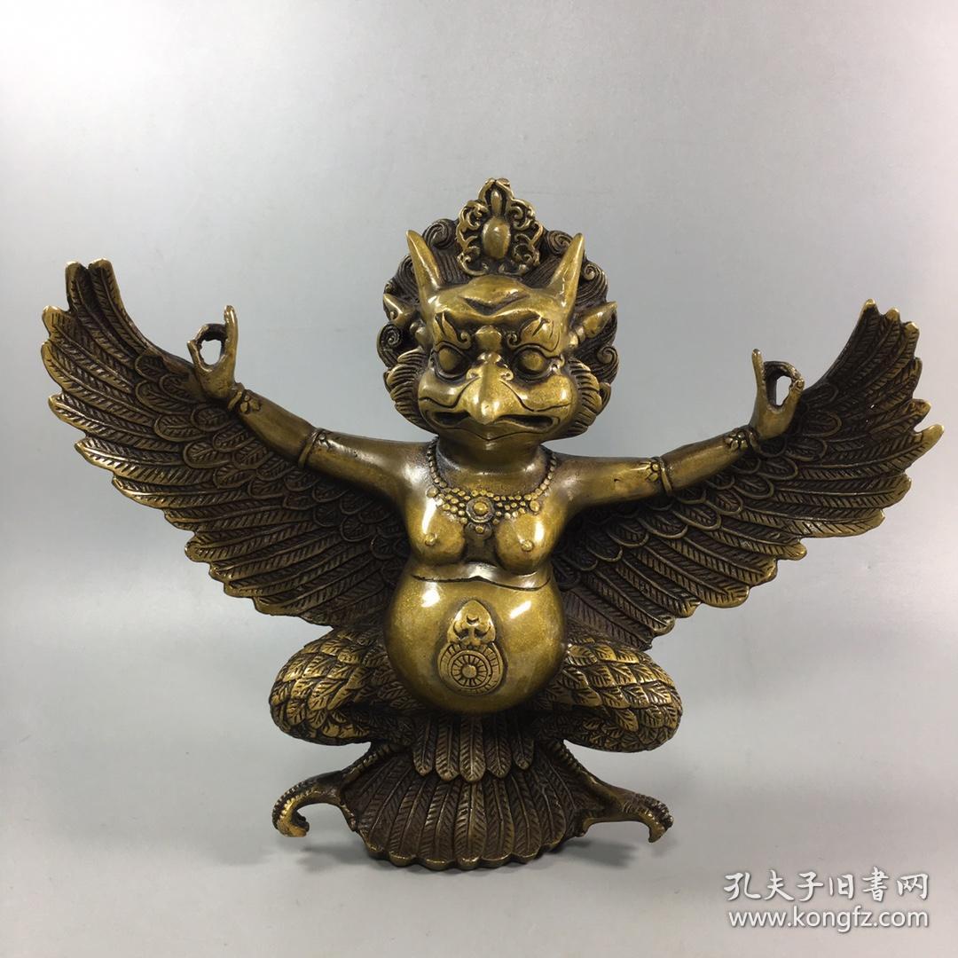 民间旧藏《大鹏鸟神》摆件