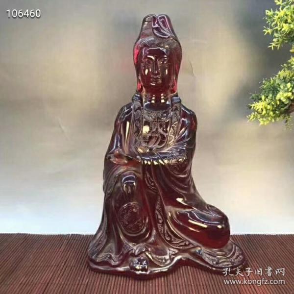血珀坐执珠观音【尺寸】15*26cm【重量1530g