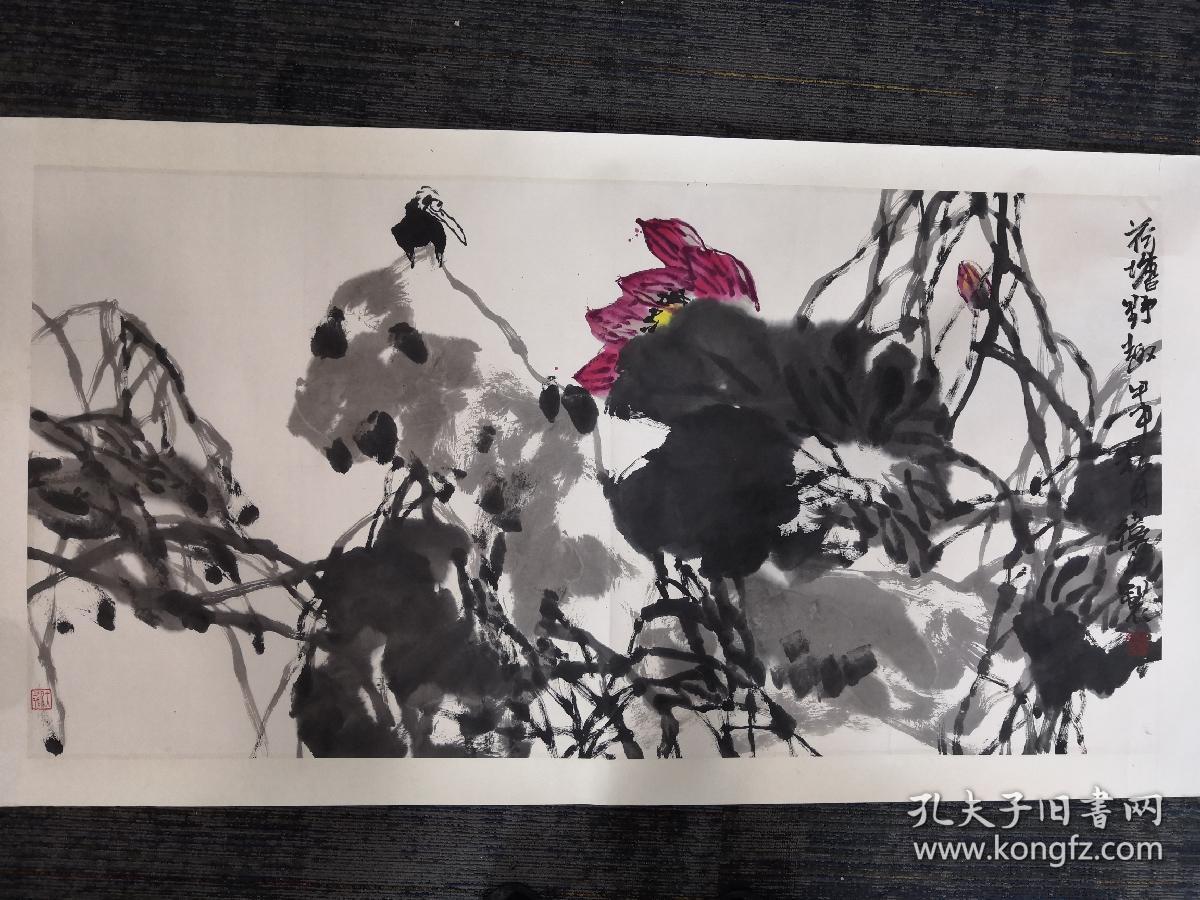 天津画院副院长王卫平花鸟真迹 四尺整张