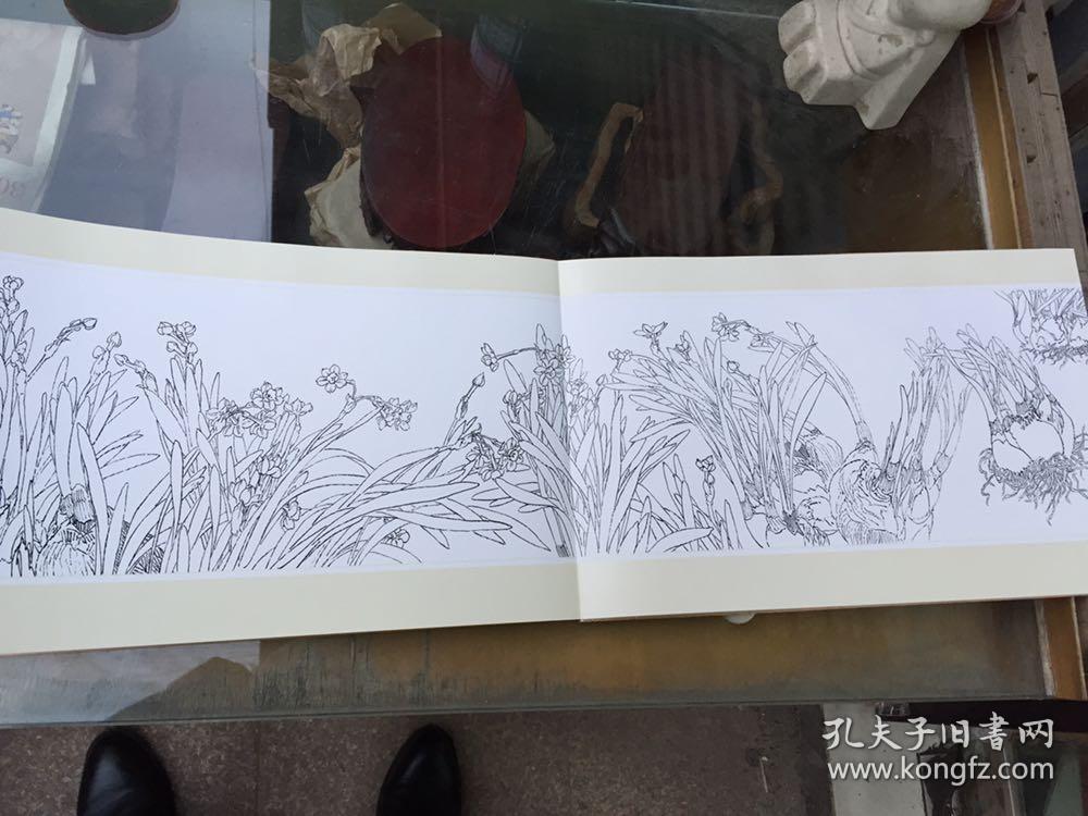 韩文来白描水仙长卷