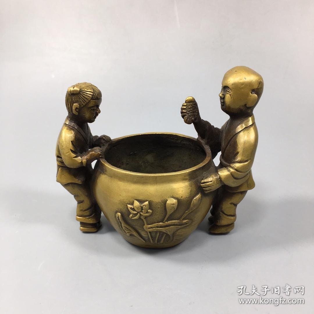 铜小金童玉女缸