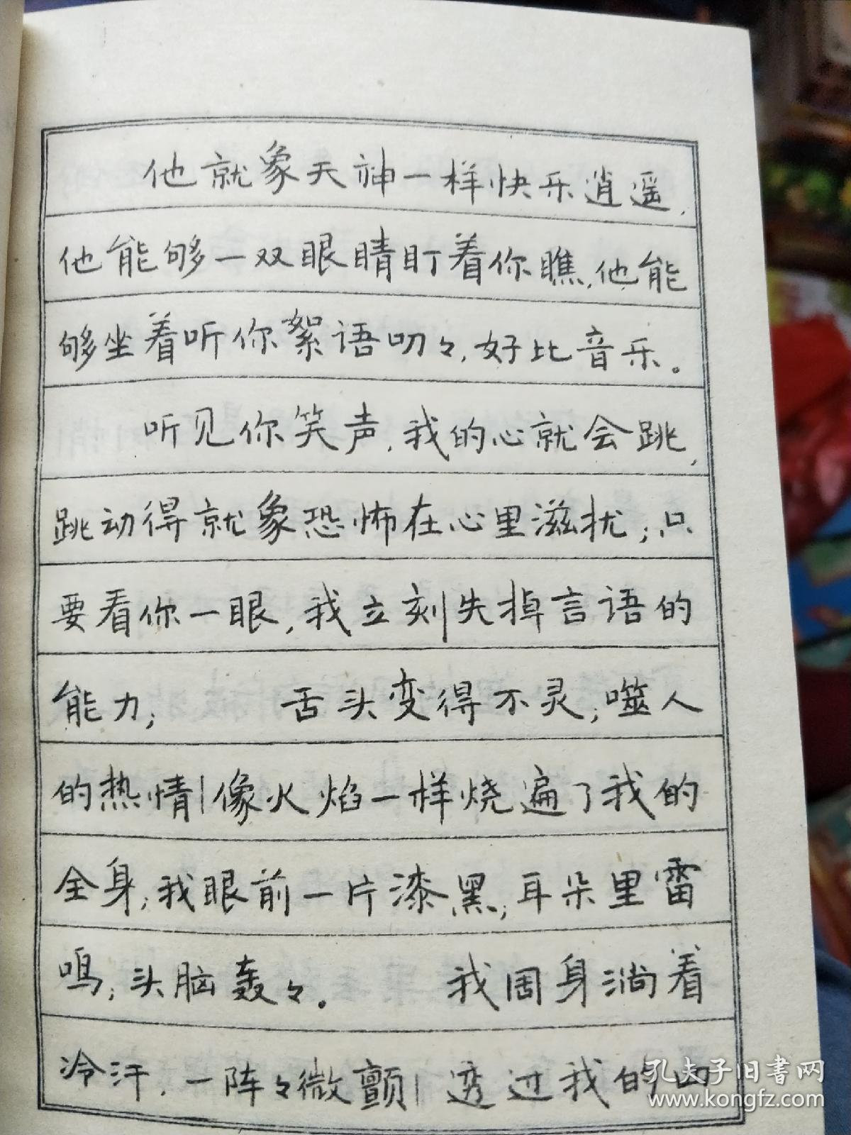 中外抒情诗选钢笔字帖 李洪川 李浩川 李泽川书90年一版一印品相如图