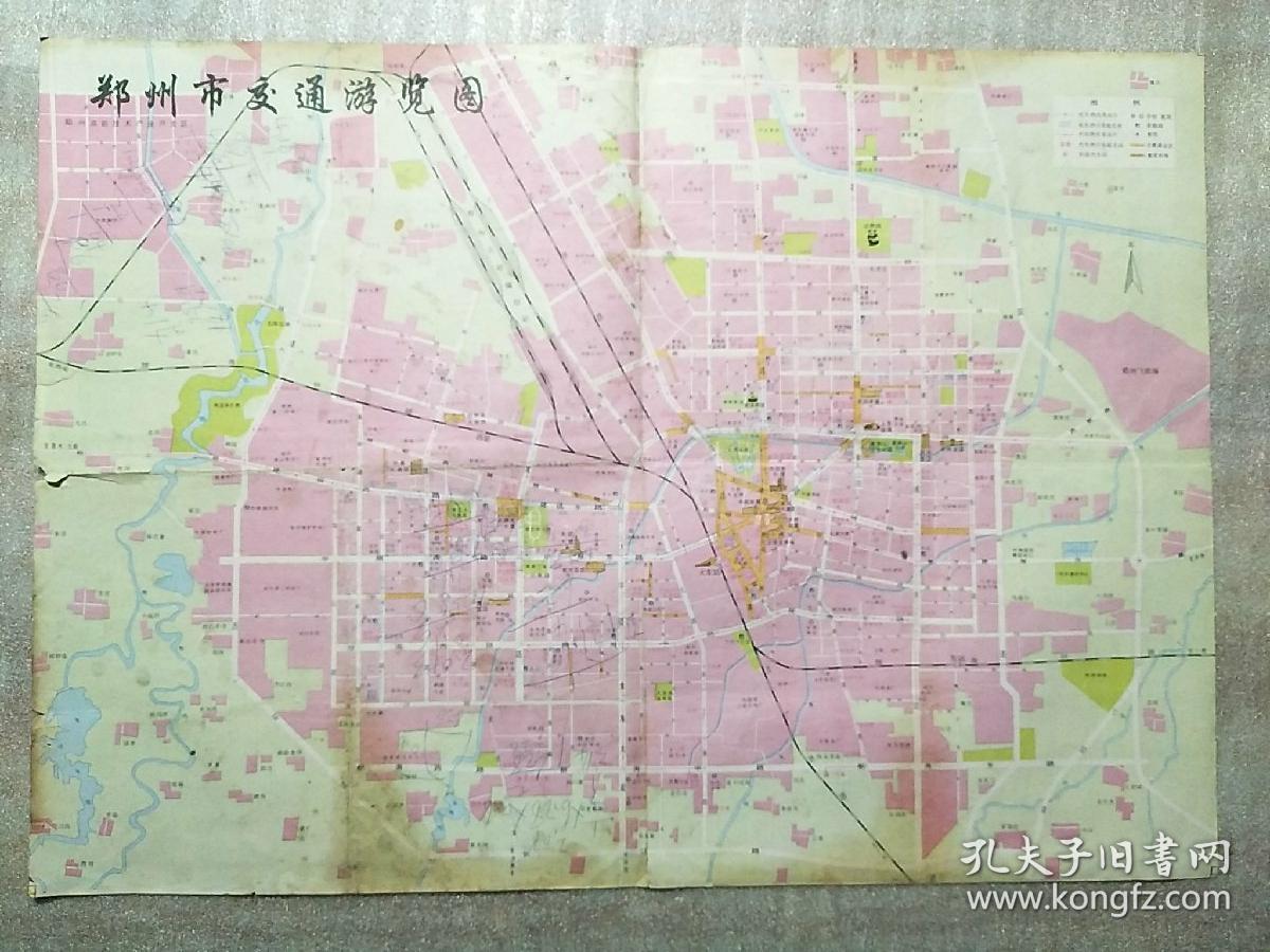 郑州市交通游览图1995