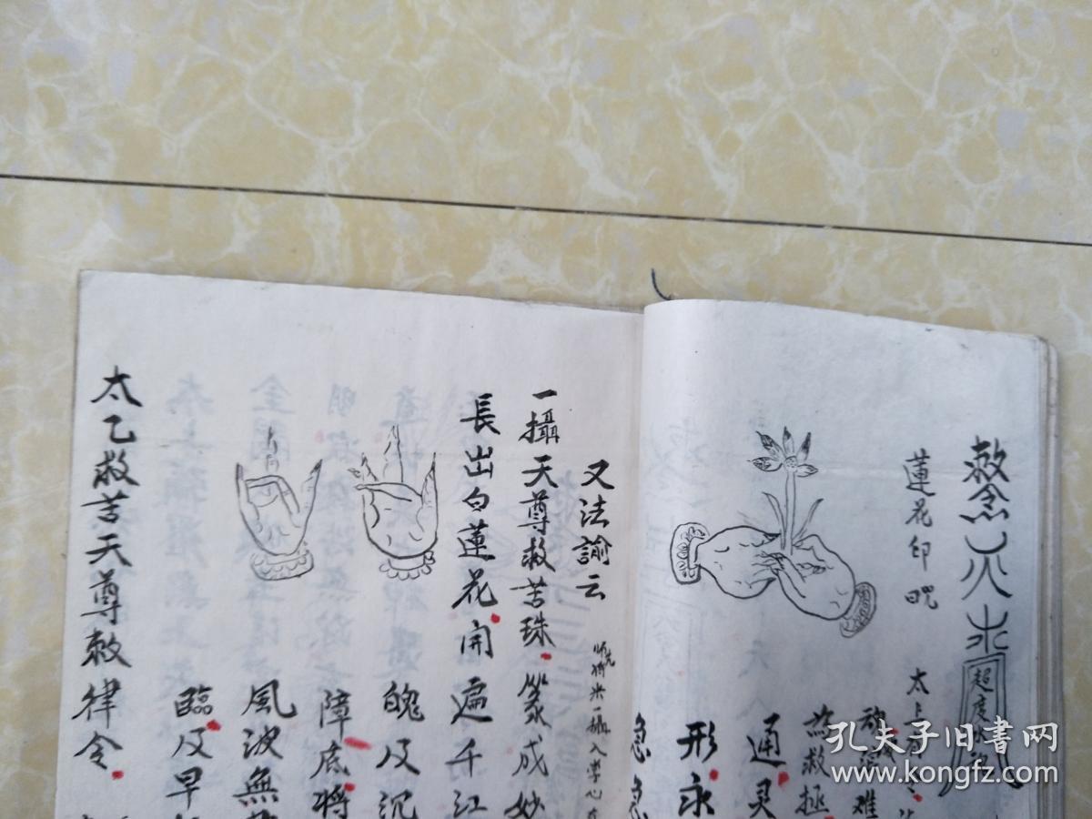 写线装大开本《金丹科仪》一厚册【内页符咒及各种道教手印很多】仅见