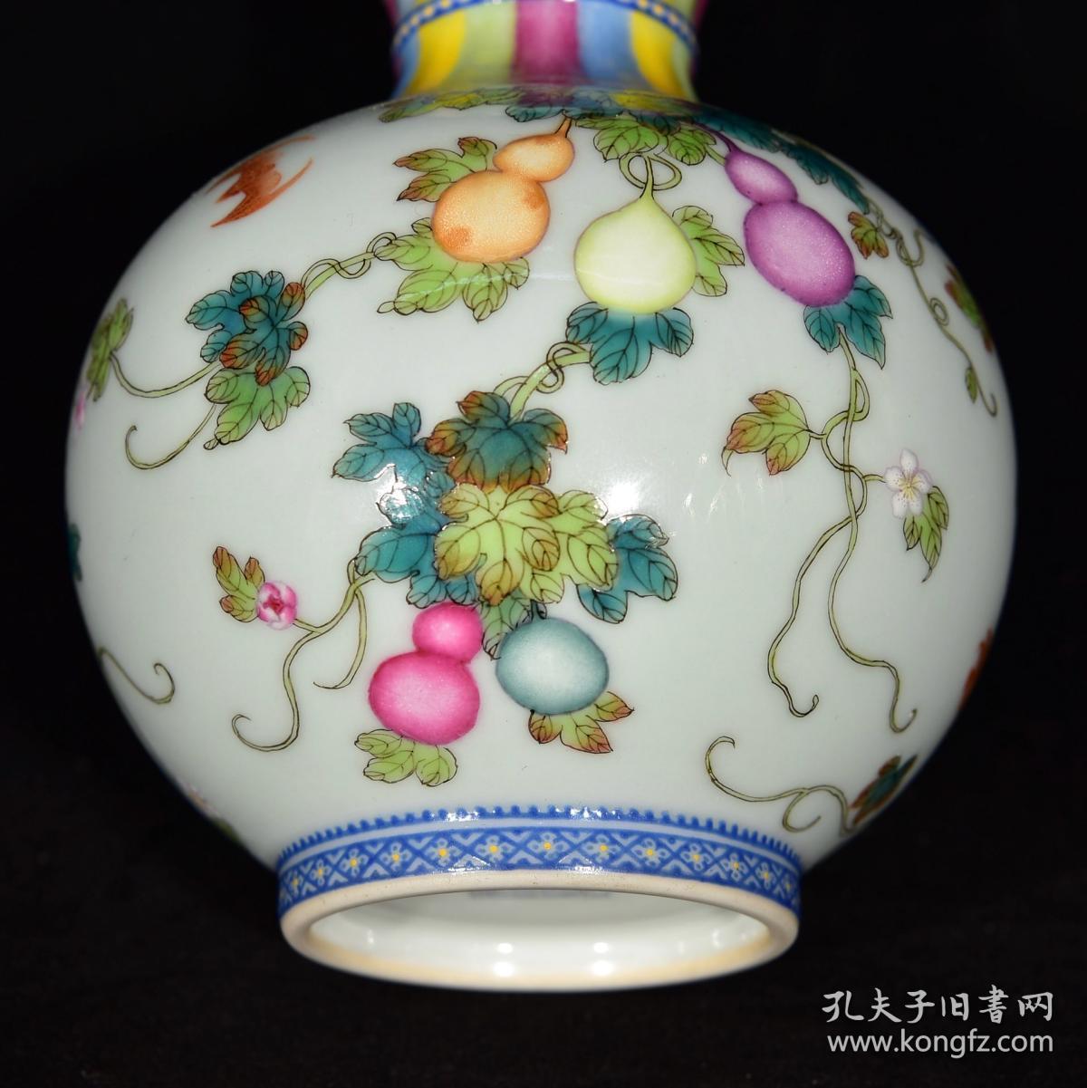 清代乾隆珐琅彩葫芦纹葫芦瓶
