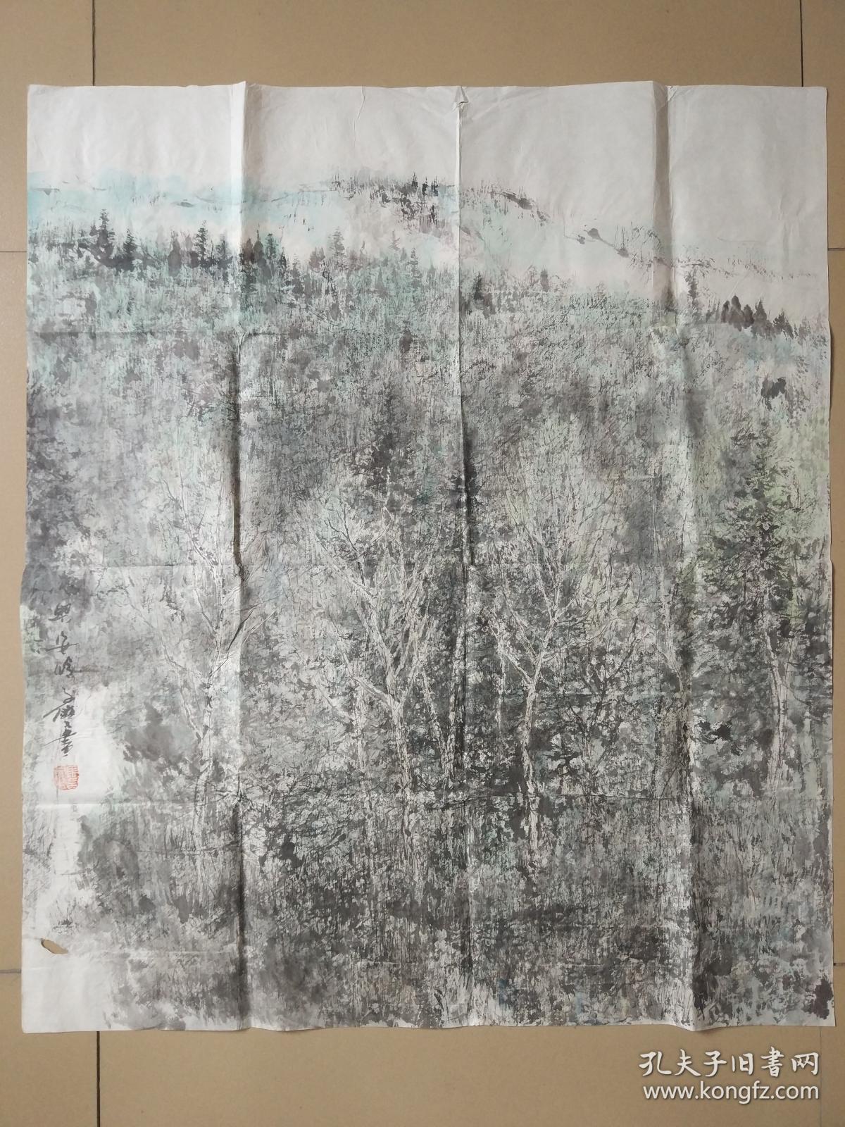 作品有《金秋》,《山野暮色》,《雪景汉诹画家全国一等奖的山水