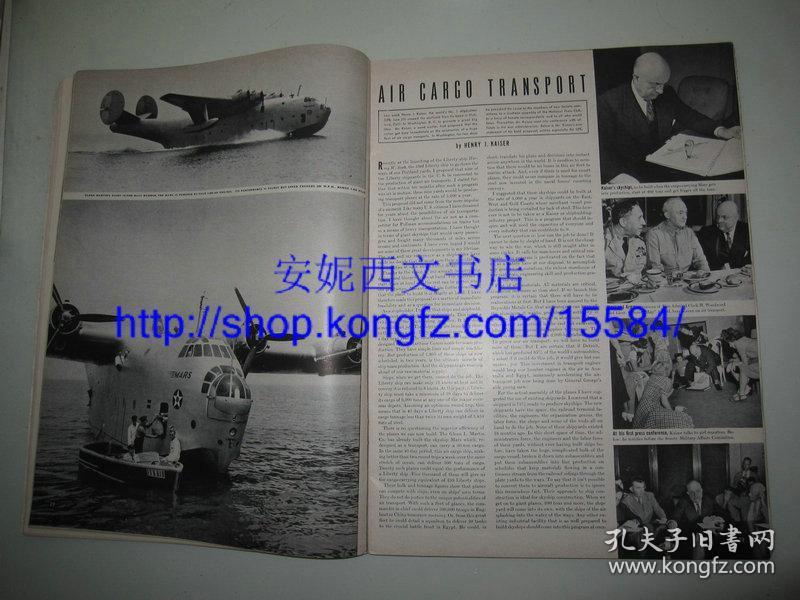 1942年8月《美国生活杂志 封面陈纳德将军,飞虎队,对日作战缅甸
